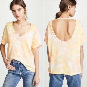 NWT Free People Top Open Back Tie Dye Loungewear